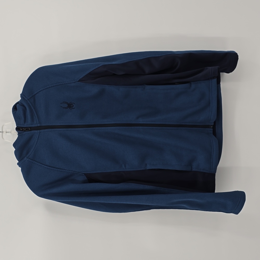 Spyder Men's Full Zip Hooded Jacket Blue Size M